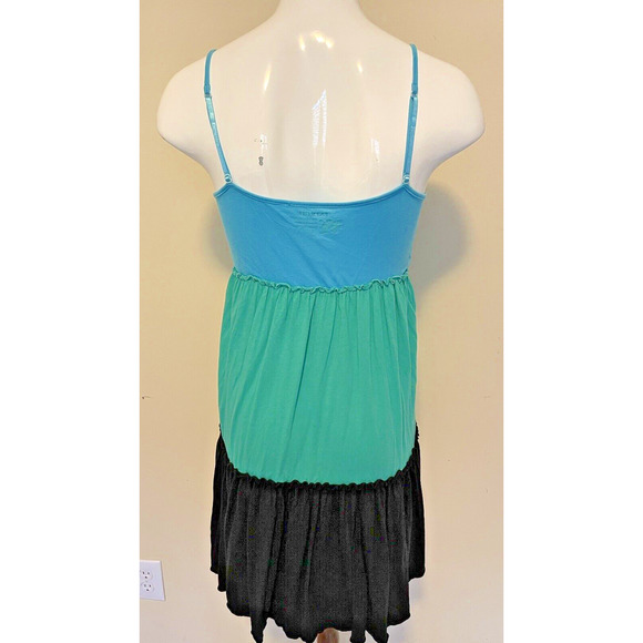 Energie Color block Tiered V-Neck Fit & Flare Waist Jersey Dress Size L - Picture 5 of 6